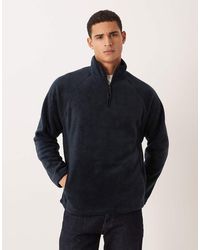 ASOS - Relaxed Funnel Neck Quarter Zip Fleece Sweatshirt - Lyst