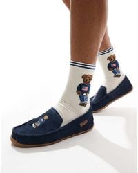 Polo Ralph Lauren - Brenan Slipper With Bear Logo - Lyst