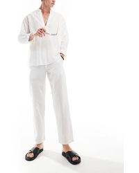 Jack & Jones - Pantalon en lin mélangé à cordon - Lyst