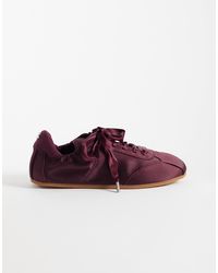 Steve Madden - Artiste - baskets avec lacets en satin - lie-de-vin - Lyst