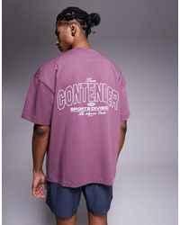 4505 - Oversized Heavyweight Back Print Cotton T-shirt With Quick Dry Finish - Lyst