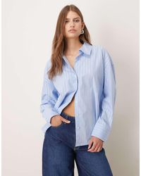 Jdy - Relaxed Fit Shirt With Glitter Stripes - Lyst