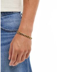 ASOS - Catenina Dorata A Maglie Squadrate - Lyst
