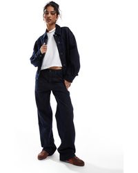 Object - Wide Leg Turn Up Jeans With Stripe Detail Co-Ord - Lyst