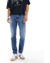 Lee Jeans - Vaqueros Azules De Corte Slim Con Lavado Medio Rider De - Lyst