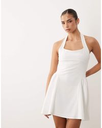 ASOS - Crepe Mini Dress With Ruched Skirt Detail - Lyst