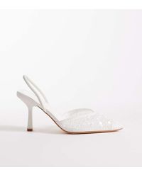 SEQWL Wide Fit - Salado Sling Back Embelished Heeled Shoe - Lyst