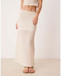 ASOS - Co-ord Semi Sheer Low Waist Crochet Maxi Skirt - Lyst