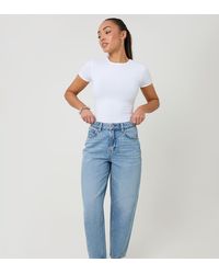 Threadbare - Petite Barrel Leg Jeans - Lyst