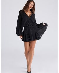 House Of Cb - Gianna Hand Beaded Georgette Mini Dress - Lyst