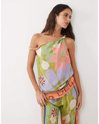 River Island - 'Del Maar' Printed Placement Top Co-Ord - Lyst