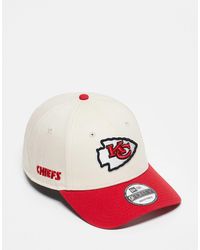 KTZ - 9forty - casquette kansas city chiefs à visière contrastante - blanc et rouge - Lyst