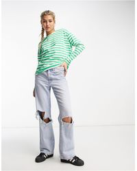 Vero Moda - T-shirt oversize à manches longues et rayures - Lyst