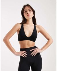 adidas Originals - Adidas Training Workout Essentials Knit Light Support Bra - Lyst