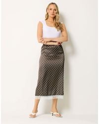 Long Tall Sally - Polka Dot Lace Maxi Skirt - Lyst