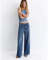 Pull&Bear - Jean ample oversize - foncé - Lyst
