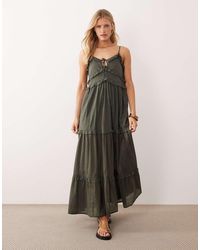 Iisla & Bird - Maxi Strandjurk Met Ruches - Lyst