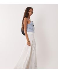ASOS - Asos Design Petite Cotton Godet Maxi Skirt - Lyst