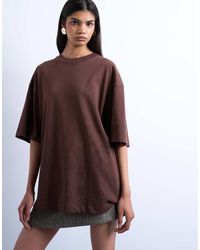 TOPSHOP - Camiseta Extragrande Con Sisas Caídas De - Lyst