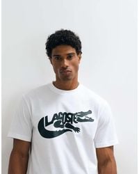 Lacoste - Crocodile Logo Graphic T-Shirt - Lyst