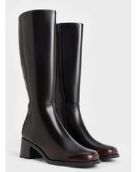 Charles & Keith - Louise Block-Heel Knee-High Boots - Lyst