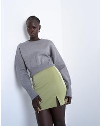 TOPSHOP - Faux Leather High Shine Mini Pelmet Skirt - Lyst