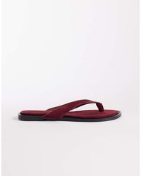 ASOS - Fenna Premium Real Suede Flip Flops - Lyst