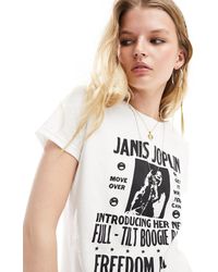 Daisy Street - Janis Joplin Graphic Shrunken Fit T-shirt - Lyst