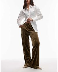 ASOS - Elegante Fluwelen Broek Met Smalle Rechte Pijpen - Lyst