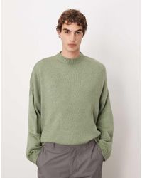 ASOS - Jersey De Corte Cuadrado Ultragrande Con Cuello Redondo De Punto De - Lyst