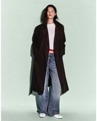 Bershka - Long Soft Belted Coat - Lyst