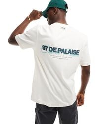 River Island - Camiseta color con estampado en la espalda "palaise" - Lyst