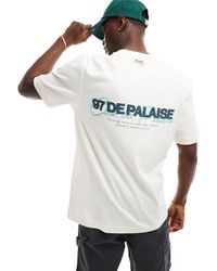 River Island - T-shirt écru con stampa "palaise" sul retro - Lyst