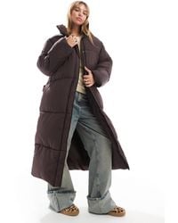 ASOS - – lange, wattierte jacke - Lyst