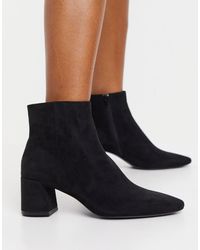 mango black heeled boots