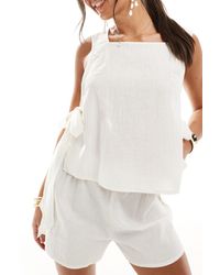ASOS - Kayla Mix And Match Tie Side Beach Top - Lyst