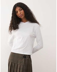 Collusion - Slim V-neck Long Sleeve Tee - Lyst
