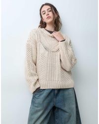 Object - Textured Crew Neck Jumper Knit Jumper - Lyst