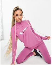 Nike Swoosh Dri-fit Half Zip - Pink