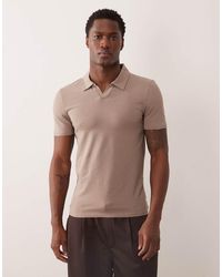 ASOS - Essentials Muscle Fit Polo Shirt With Notch Collar - Lyst