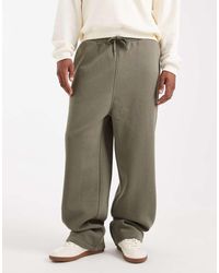 ASOS - Joggers Caquis Básicos De Pernera Ancha De -Verde - Lyst
