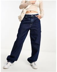 Dr. Denim - Faye worker - jeans larghi multitasche stile cargo con vita media scuro rétro - Lyst