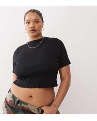 Collusion - Plus Lettuce Edge Ribbed T-shirt - Lyst