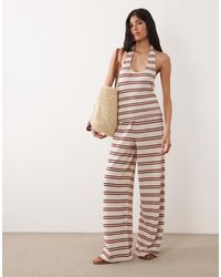 ASOS - Co-ord Crochet Wide Leg Draw String Trousers - Lyst