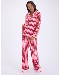 Boux Avenue - Candy Cane Christmas Pyjama Set With Bag Fleece Nightwear Pj - Lyst