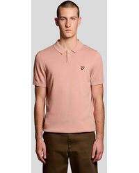 Lyle & Scott - Cotton Knitted Polo Shirt - Lyst