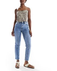 ONLY - Vaqueros De Pernera Recta Y Talle Alto Emily De - Lyst