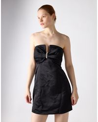 Glamorous - Strapless Bow Mini-Dress - Lyst