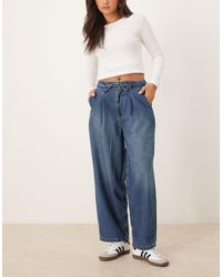 ASOS - Soft Barrel Leg Jean With Belt - Lyst