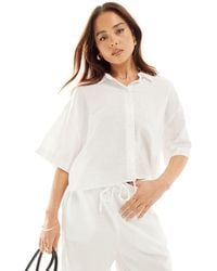 Vero Moda - Linen Boxy Short Sleeved Shirt Co-ord - Lyst